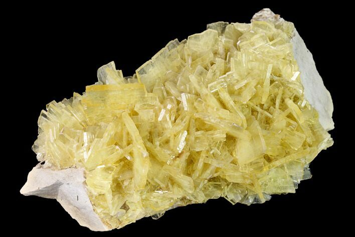 Yellow Barite Crystal Cluster - Peru #169086